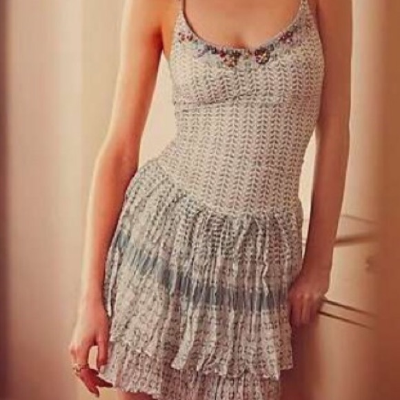 , Free People One Catalina Dress RARE blue combo - Picture 2 of 3